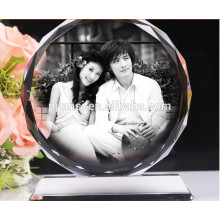 Quadros de foto de cristal bonito com imagens para peça central do casamento